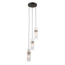 Italux PND-40760-3-BK-HBR mennyezeti függőlámpa Taraso E14