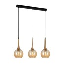 Italux PND-42361-3-BRO-AMB mennyezeti függőlámpa Favera | 3x40W E27