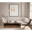 Italux PND-42361-3-BRO-AMB mennyezeti függőlámpa Favera | 3x40W E27