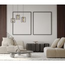 Italux PND-44003-3-BK-GD mennyezeti függőlámpa Primero E27