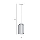 Italux PND-52636-1-BK mennyezeti függőlámpa Lindo | 1x40W E27