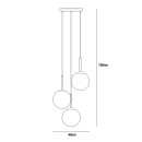 Italux PND-5578-3S-BRO-BK mennyezeti függőlámpa Deore | 3x40W E27