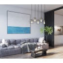 Italux PND-74889-5-BK mennyezeti függőlámpa Aina E27