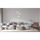 Italux 5906630852178 LED mennyezeti függőlámpa Balos | 12W integrált LED forrás | 3000K | fekete | barna | opál