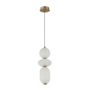 Italux PND-8545-3-AB-WH LED mennyezeti függőlámpa Nico | 15W integrált LED forrás | 3000K | a kábelen | aranyszínű | fekete | fehér