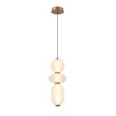 Italux 5906630852208 LED mennyezeti függőlámpa Balos | 23W integrált LED forrás | 3000K | fekete | barna | opál