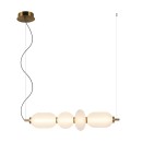 Italux 5906630854189 LED mennyezeti függőlámpa Nico | 18W integrált LED forrás | 3000K | a kábelen | aranyszínű | fekete | fehér