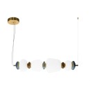 Italux PND-94981-4A-GD LED mennyezeti függőlámpa Evans | 22W integrált LED forrás | 3000K | aranyszínű | opál