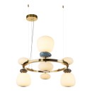 Italux PND-94981-4B-GD LED mennyezeti függőlámpa Evans | 33W integrált LED forrás | 3000K | aranyszínű | opál