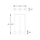 Zuma Line 003064-028133 LED mennyezeti függőlámpa ENCELADUS integrált LED forrás