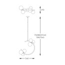 Zuma Line 003064-026365 mennyezeti függőlámpa MOLECULE G9