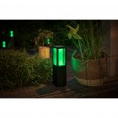 Philips Hue 17431/30/P7 LED kerti oszloplámpa Impress 2x8W | 1200lm | 2200-6500K | IP44 | RGB - White and Color Ambiance, szabályozható, fekete
