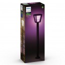 Philips Hue 17442/30/P7 LED kerti oszloplámpa Econi 1x15W | 1150lm | 2200-6500K | IP44 | RGB -White and Color Ambiance, szabályozható, állítható világítási hőmérséklet, fekete
