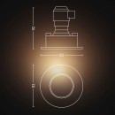 Philips Hue 34074/11/P7 spotlámpa fürdőszobába Adore 1x5W|2200-6500K|IP44 - Bluetooth; White Ambiance