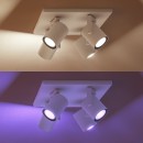 Philips Hue 50624/31/P7 mennyezeti spotlámpa Argenta 4x5,7W|2000-6500K|RGB - Bluetooth, white and Color Ambiance