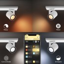 Philips Hue 50624/31/P7 mennyezeti spotlámpa Argenta 4x5,7W|2000-6500K|RGB - Bluetooth, white and Color Ambiance