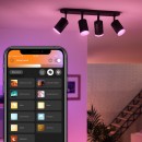 Philips Hue 50634/30/P7 mennyezeti spotlámpa Fugato 4x5,7W|GU10|2000-6500K|RGB - Bluetooth, White and Color Ambiance