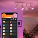 Philips Hue 50634/31/P7 mennyezeti spotlámpa Fugato 4x5,7W|GU10|2000-6500K|RGB - Bluetooth, White and color Ambiance