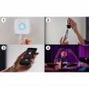 Philips Hue 8718699696917 Starter kit 3x LED izzó + 2x távirányító Dimmer Switch + Bridge 9W|E27 - White and Color Ambiance