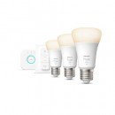 Philips Hue 8719514289130 LED izzókészlet Starter Kit 3x9,5W | E27 | 1100lm | 2700K - White, szabályozható, Bluetooth