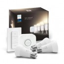 Philips Hue 8719514289130 LED izzókészlet Starter Kit 3x9,5W | E27 | 1100lm | 2700K - White, szabályozható, Bluetooth