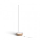 Philips Hue 8719514433465 LED asztali lámpa Signe 55,3cm | 1x11,8W | 1040lm - fehér fa dekorációval, Gradient White és Color Ambiance