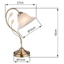 Globo 69007-1T asztali lámpa Posadas 1x60W | E27 - sárgaréz, fehér