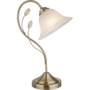 Globo 69007-1T asztali lámpa Posadas 1x60W | E27 - sárgaréz, fehér