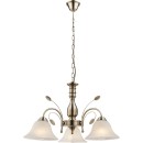 Globo 69007-3H függőlámpa Posadas 3x60W | E27 - sárgaréz, fehér
