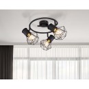 Globo54017-3 mennyezetre szerelhető lámpa Priska 2x40W | E27 - fekete