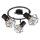 Globo54017-3 mennyezetre szerelhető lámpa Priska 2x40W | E27 - fekete