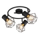 Globo54017-3 mennyezetre szerelhető lámpa Priska 2x40W | E27 - fekete
