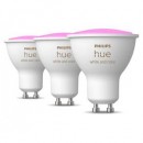 Philips Hue 8719514342767 LED izzók 3x4,3W | GU10 | 350lm | 2000-6500K | RGB - 3 db-os készlet, White and color Ambiance, szabályozható, Bluetooth