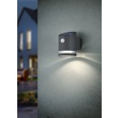 Trio R22231142 LED kerti napelemes fali lámpa érzékelővel Salta 1x3W | 3000K | IP44 - mozgásérzékelővel
