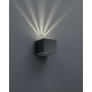 Trio R28222632 LED kültéri ​fali lámpa Cordoba 2x2W | 400lm | 3000K | IP44 - felső és alsó világítás, fekete