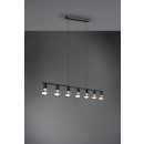 Trio R30187032 mennyezeti függőlámpa Vannes 7x40W | E27 - matt fekete