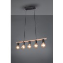 Trio R30605032 mennyezeti függőlámpa 5x40W Einar | E27 | IP20 - fekete és barna