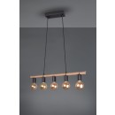 Trio R30605032 mennyezeti függőlámpa 5x40W Einar | E27 | IP20 - fekete és barna