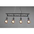 Trio R30644002 mennyezeti függőlámpa Ladder 4x10W | E27 - állítható magasság, fa, fekete