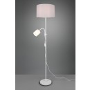 Trio R40192001 állólámpa Owen 1x42W + 10W | E27 + E14 - mozgatható kar, különálló kapcsolók, fehér