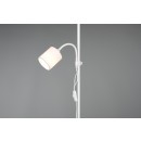 Trio R40192001 állólámpa Owen 1x42W + 10W | E27 + E14 - mozgatható kar, különálló kapcsolók, fehér