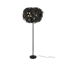 Trio R40463032 állólámpa Leavy 3x28W | E14 - lábkapcsoló, fekete, aranyszínű