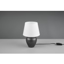 Trio R50601001 asztali lámpa Abby 1x40W | E14 - billenőkapcsoló, antik nikkel, fehér