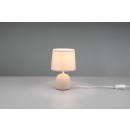 Trio R50802644 asztali lámpa Malu 1x40W | E14 - kábelkapcsoló, bézs