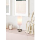 Trio R51051007 asztali lámpa Jaro 1x25W | E27 - USB, húzókapcsoló, nikkel, fehér