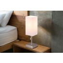 Trio R51061007 asztali lámpa Ole 1x25W | E27 - húzókapcsoló, USB, nikkel, fehér