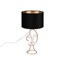 Trio R51221002 asztali lámpa Mary 1x60W | E27 - billenőkapcsoló, arany, fekete