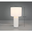 Trio TR51811931 asztali lámpa BLAIR | 10W E27 | kapcsolóval | fehér