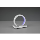 Trio R52081131 LED asztali lámpa hangszóróval Beat 1x1W | SMD | 20lm | 3000K | RGB - 3 fázisú érintőszabályzó, USB, feltölthető, matt fehér