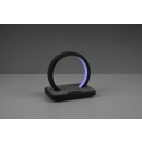 Trio R52081132 LED asztali lámpa hangszóróval Beat 1x1W | SMD | 20lm | 3000K | RGB - 3 fázisú érintőszabályzó, USB, bluetooth, feltölthető, matt fekete